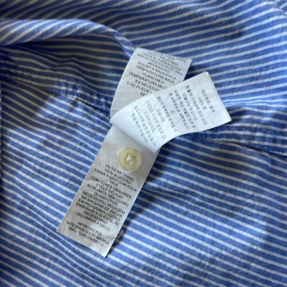 Broome Street - Kate Spade blue& white pinstripe button down - size XL - Picture 8 of 10